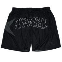 BLACK STAR MESH SHORTS